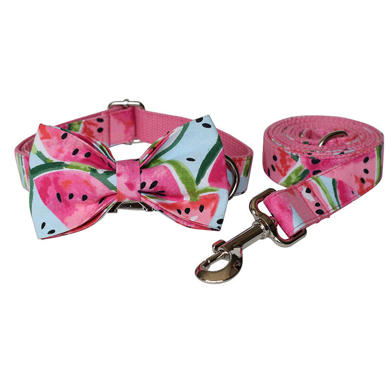 Watermelon Print Collar & Leash Set