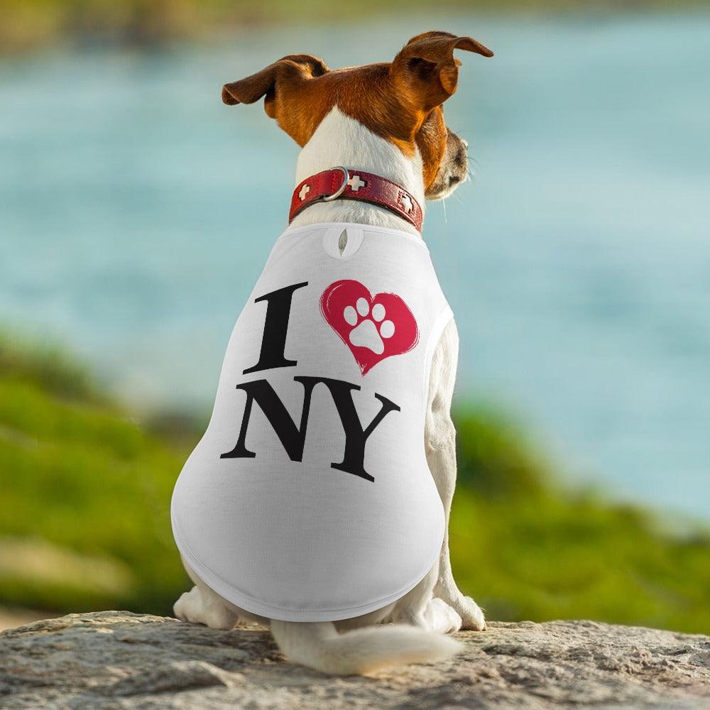 I Love NY Paw in Heart Pet Tank - Pet Pride Tees