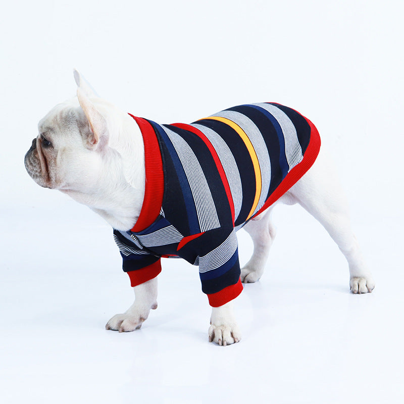 Striped Cotton Pet Jacket