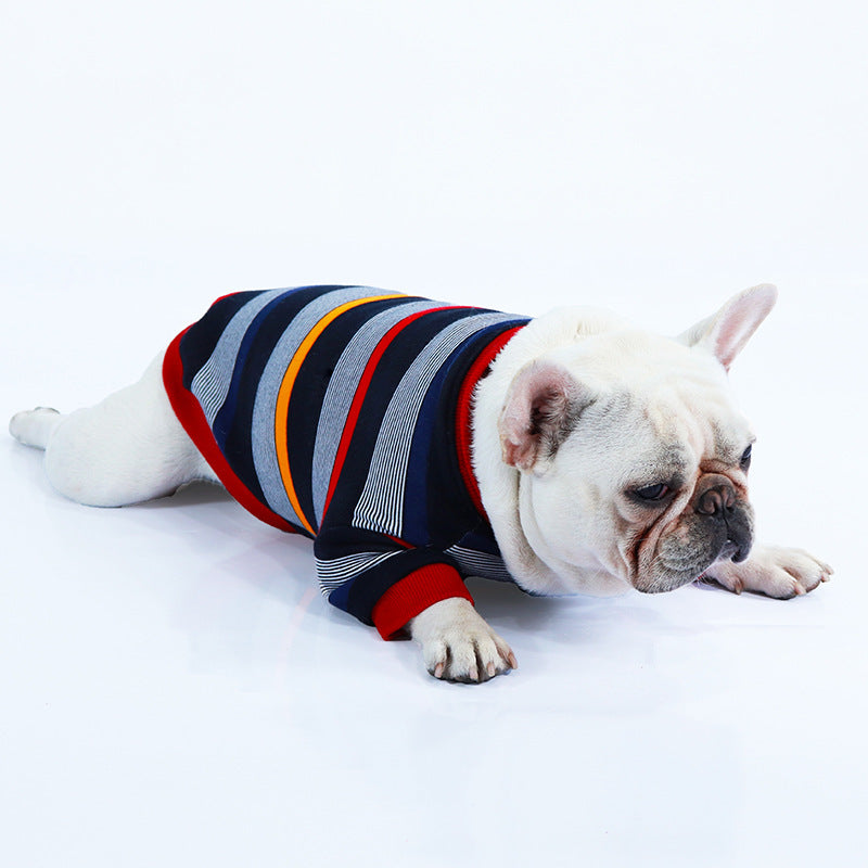 Striped Cotton Pet Jacket