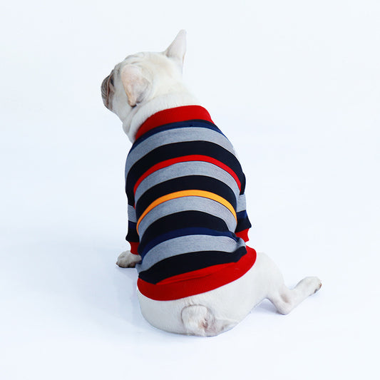 Striped Cotton Pet Jacket