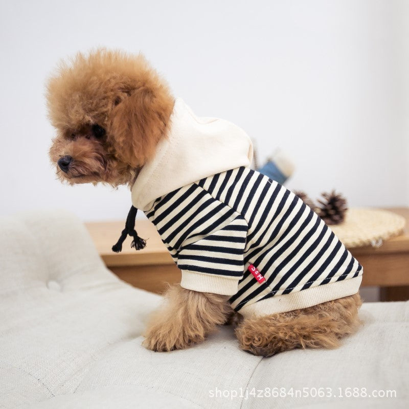 Striped Terry Pet Hoodie