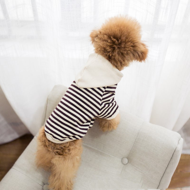 Striped Terry Pet Hoodie