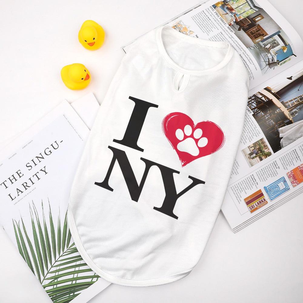 I Love NY Paw in Heart Pet Tank - Pet Pride Tees