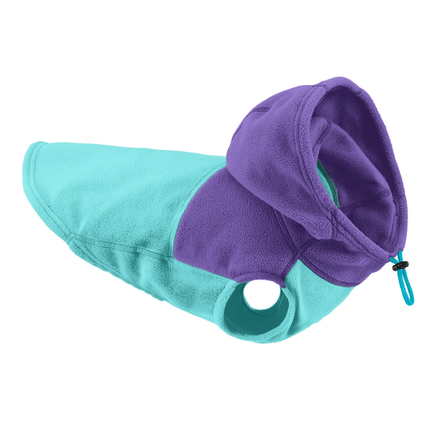 Fleece Vest Hoodie Two Tone