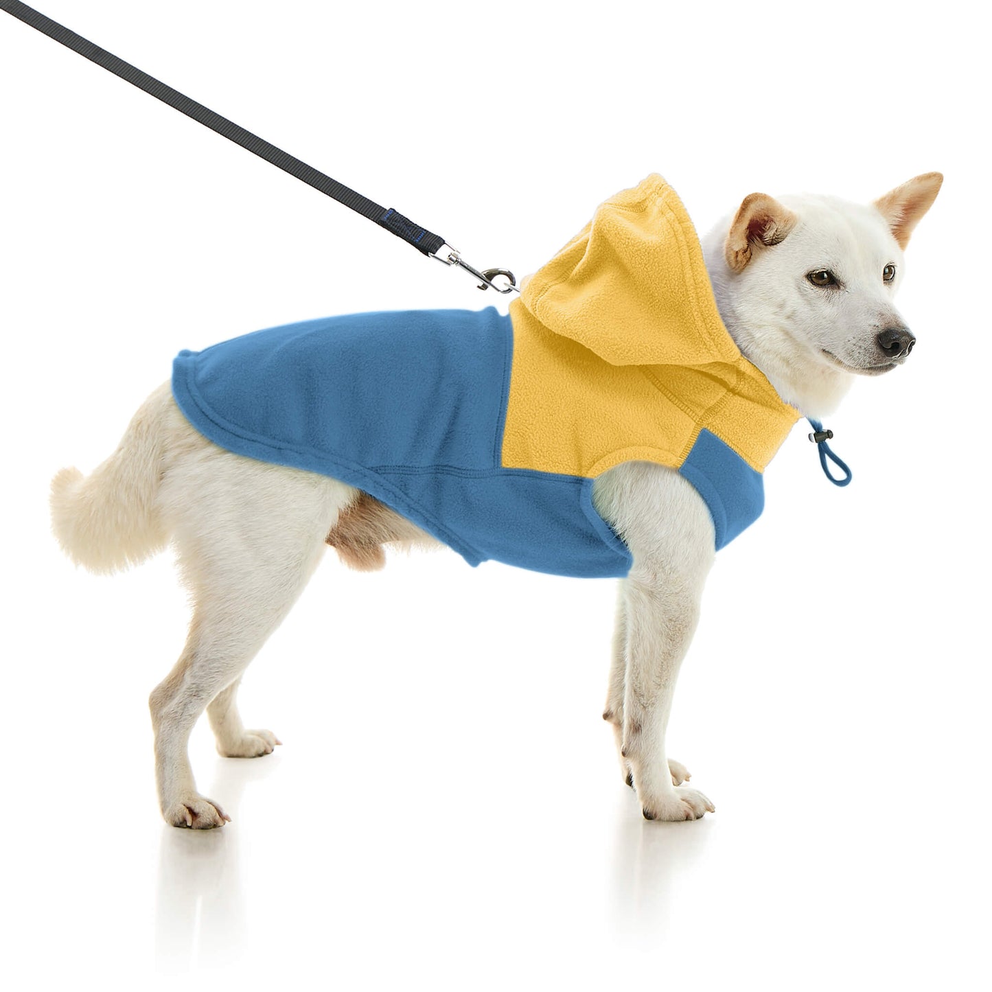 Fleece Vest Hoodie Two Tone