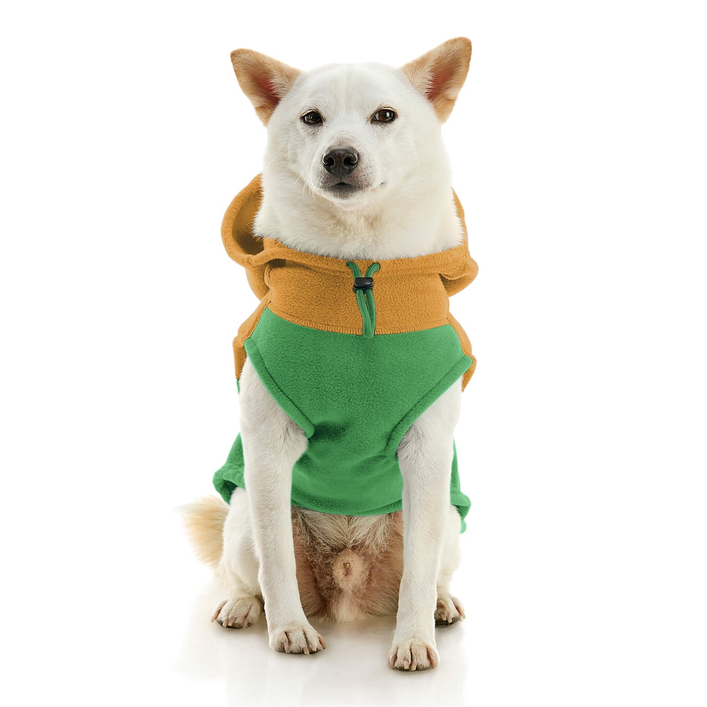 Fleece Vest Hoodie Two Tone