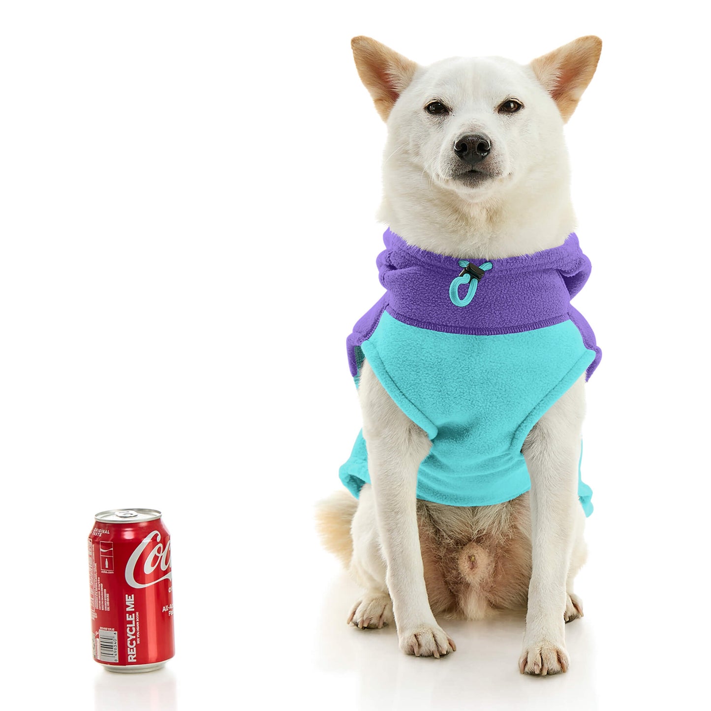 Fleece Vest Hoodie Two Tone