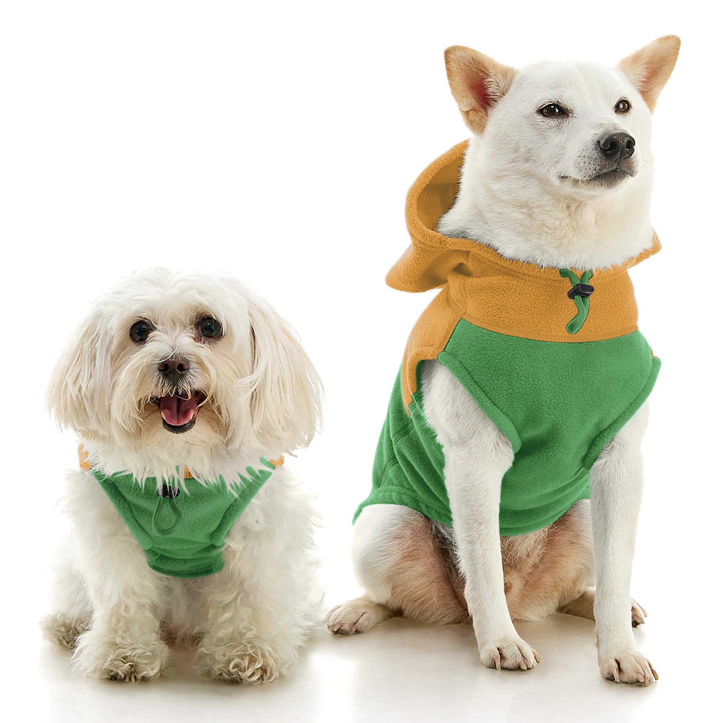 Fleece Vest Hoodie Two Tone