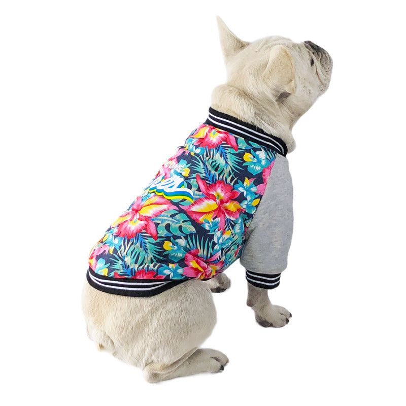 No One Care Hawaiian Print Pet Jacket