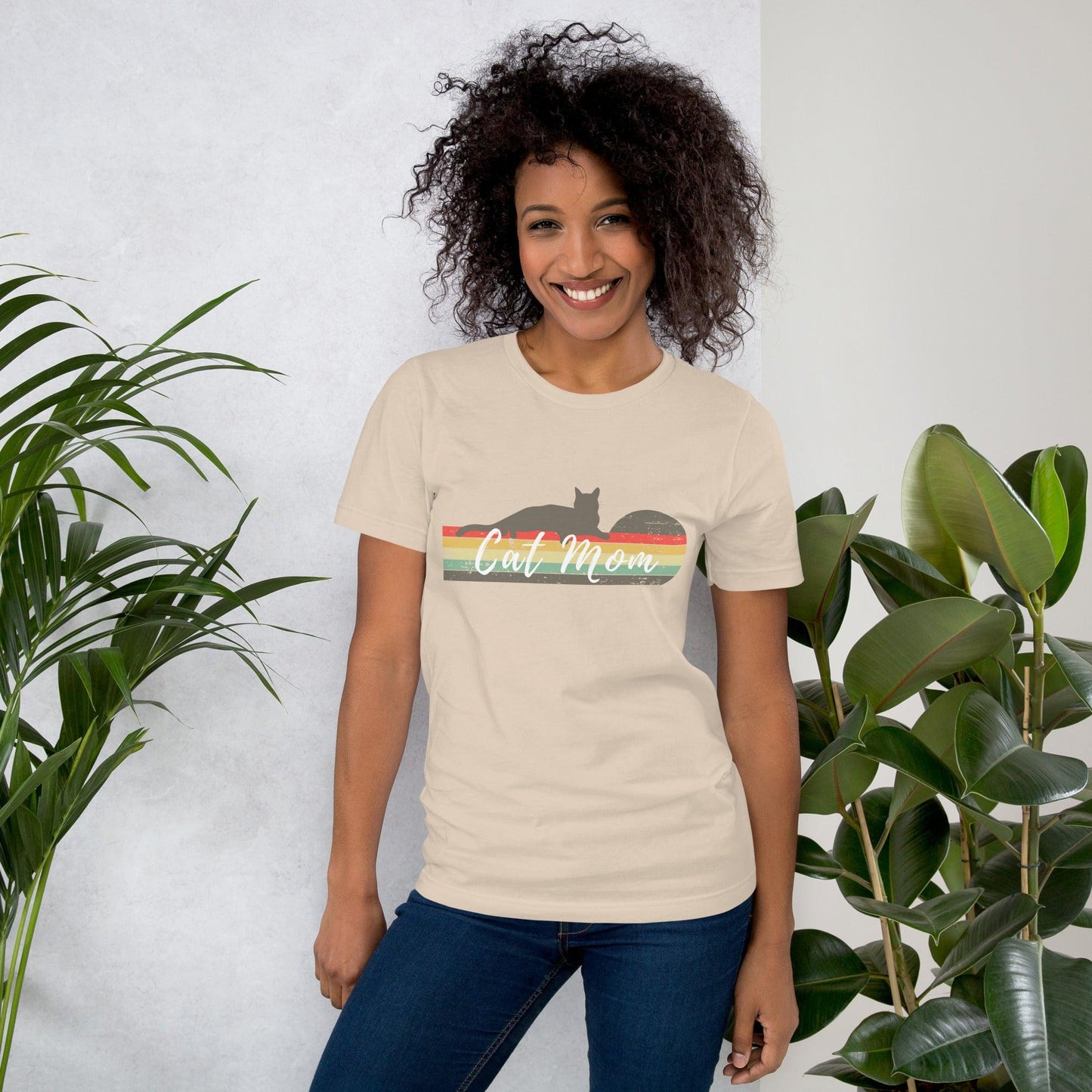 Cat Mom Crew Neck Tee - Pet Pride Tees