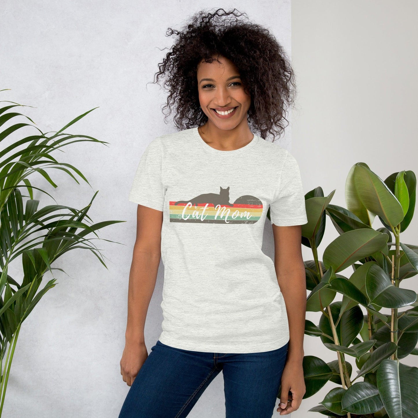 Cat Mom Crew Neck Tee - Pet Pride Tees