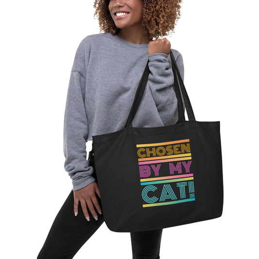 Chosen By My Cat Large Eco-Friendly Tote - Pet Pride Tees
