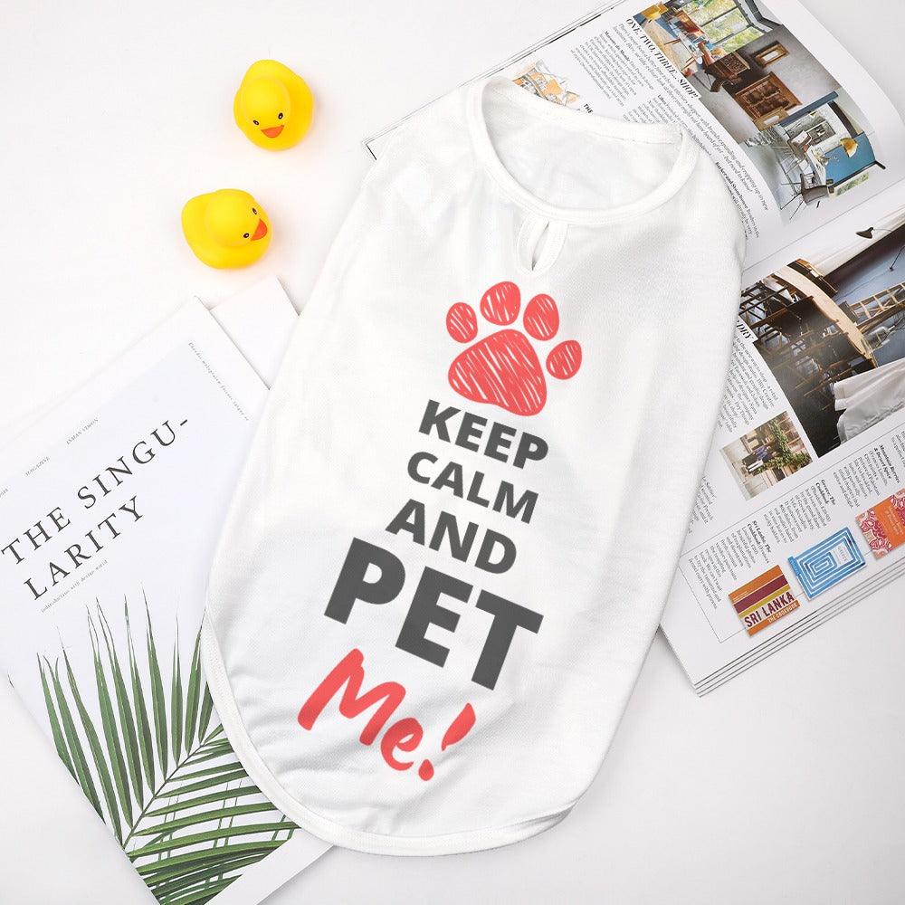Keep Calm and Pet Me! Small Breed Pet Tank - Pet Pride Tees