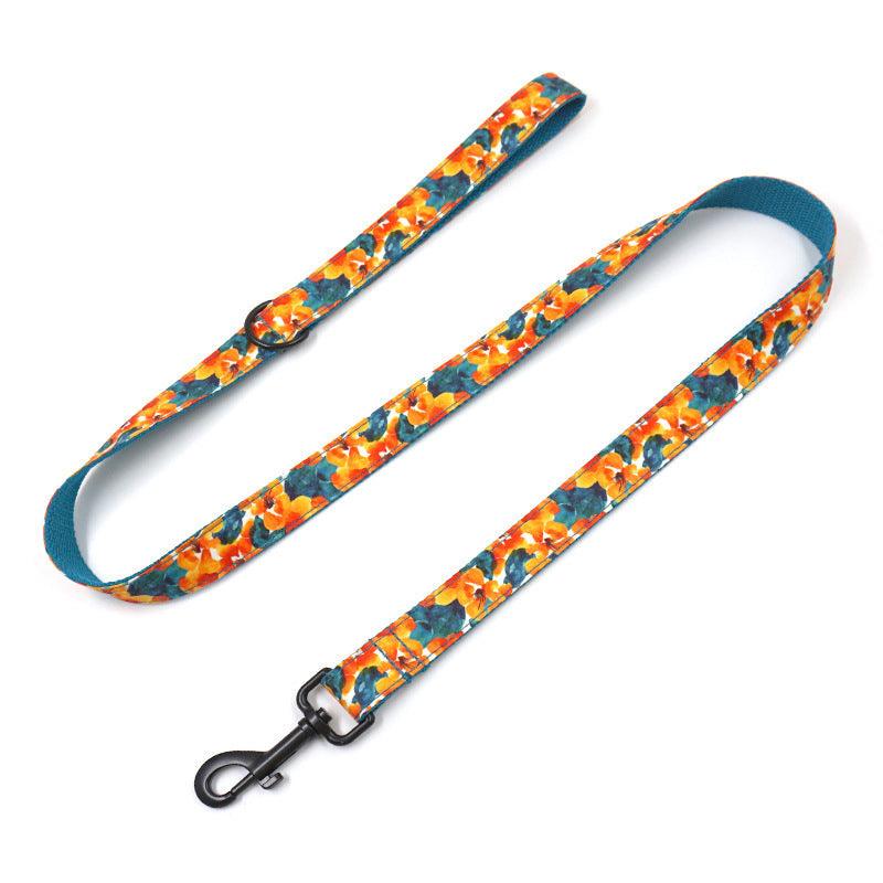 Hawaiian Print Collar, Leash, & Bow Set - Pet Pride Tees