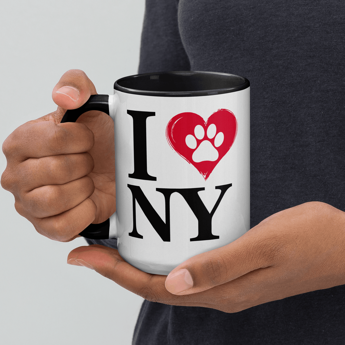 I Love NY Paw Heart Ceramic Mug - 15oz. - Pet Pride Tees