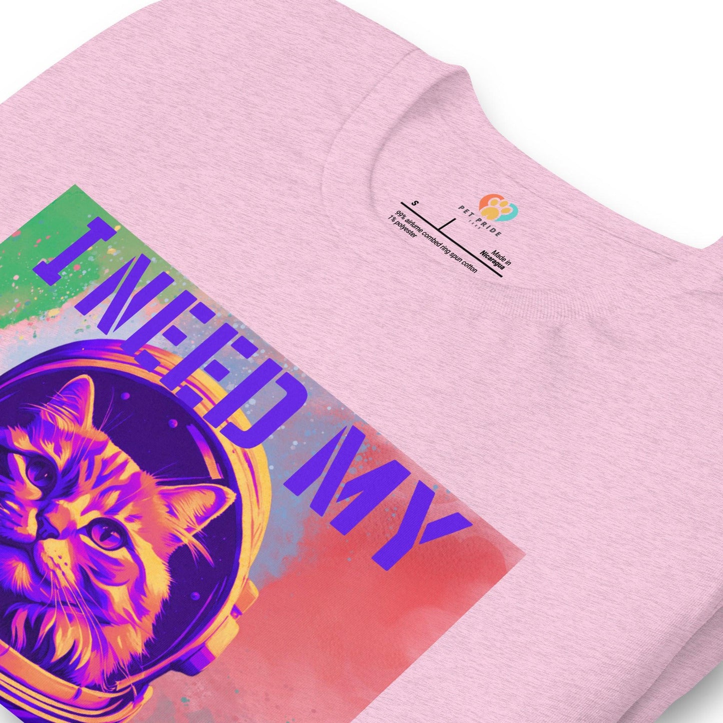 I Need My Space Astronaut Cat Crew Neck Tee - Pet Pride Tees