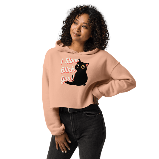 I Slow Blink You! Women's Cropped Hoodie - Pet Pride Tees