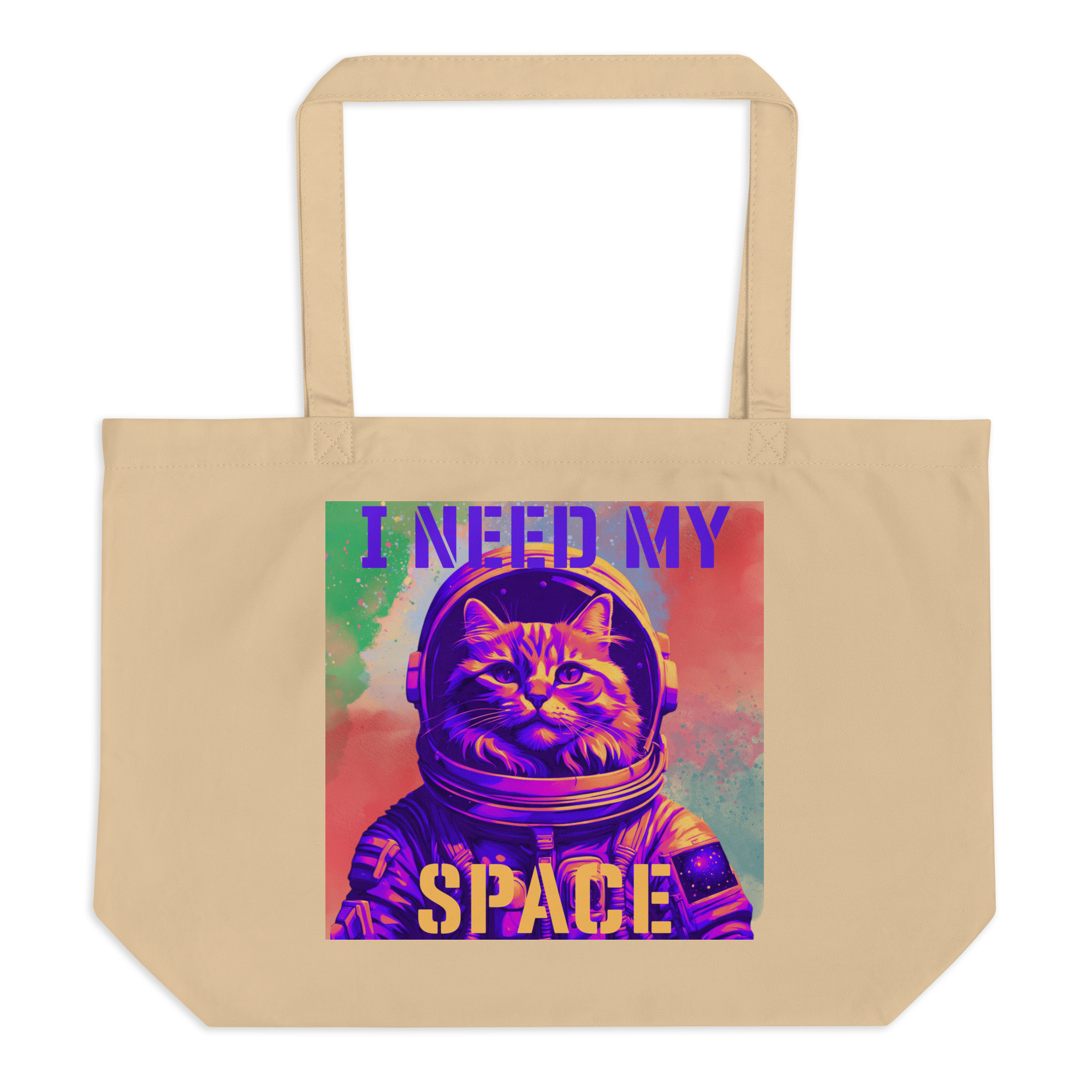 I Need My Space Organic Cotton Tote Bag – Large & Durable - Pet Pride Tees
