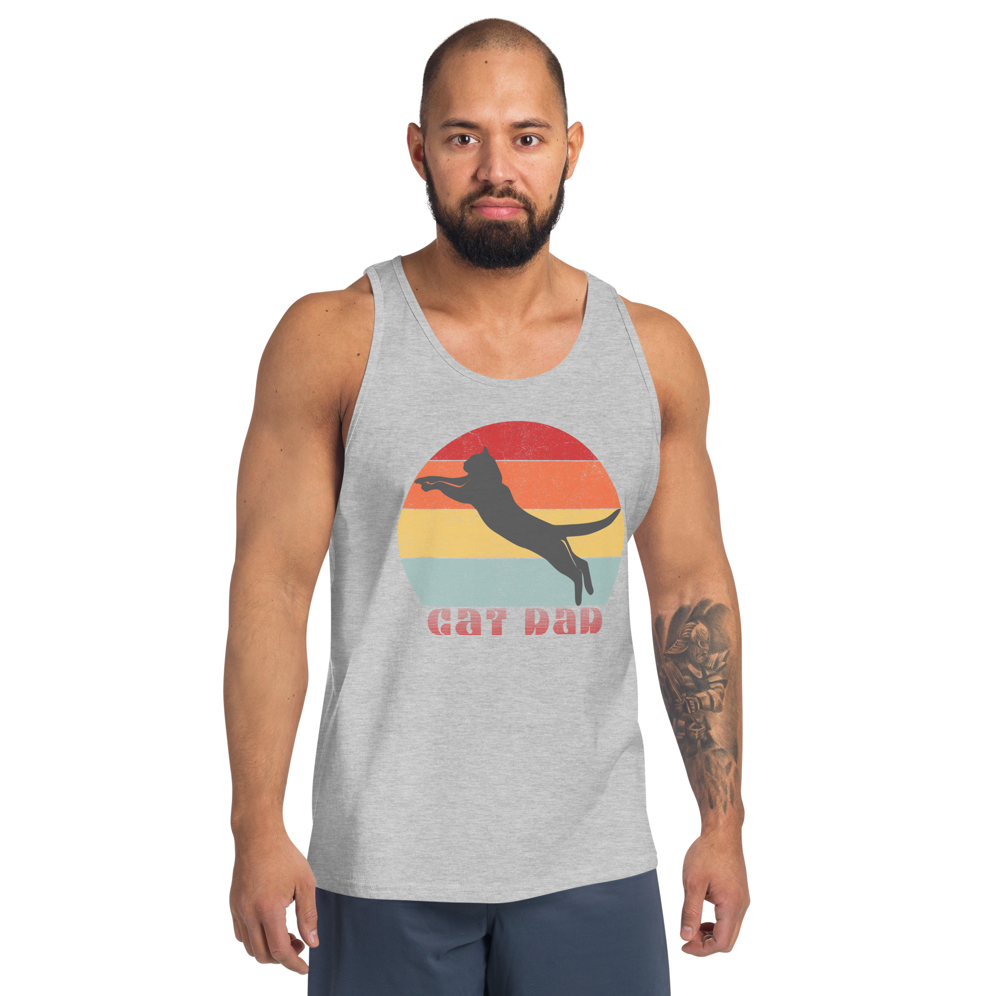 Cat Dad Tank Top – Soft Cotton Jersey - Pet Pride Tees
