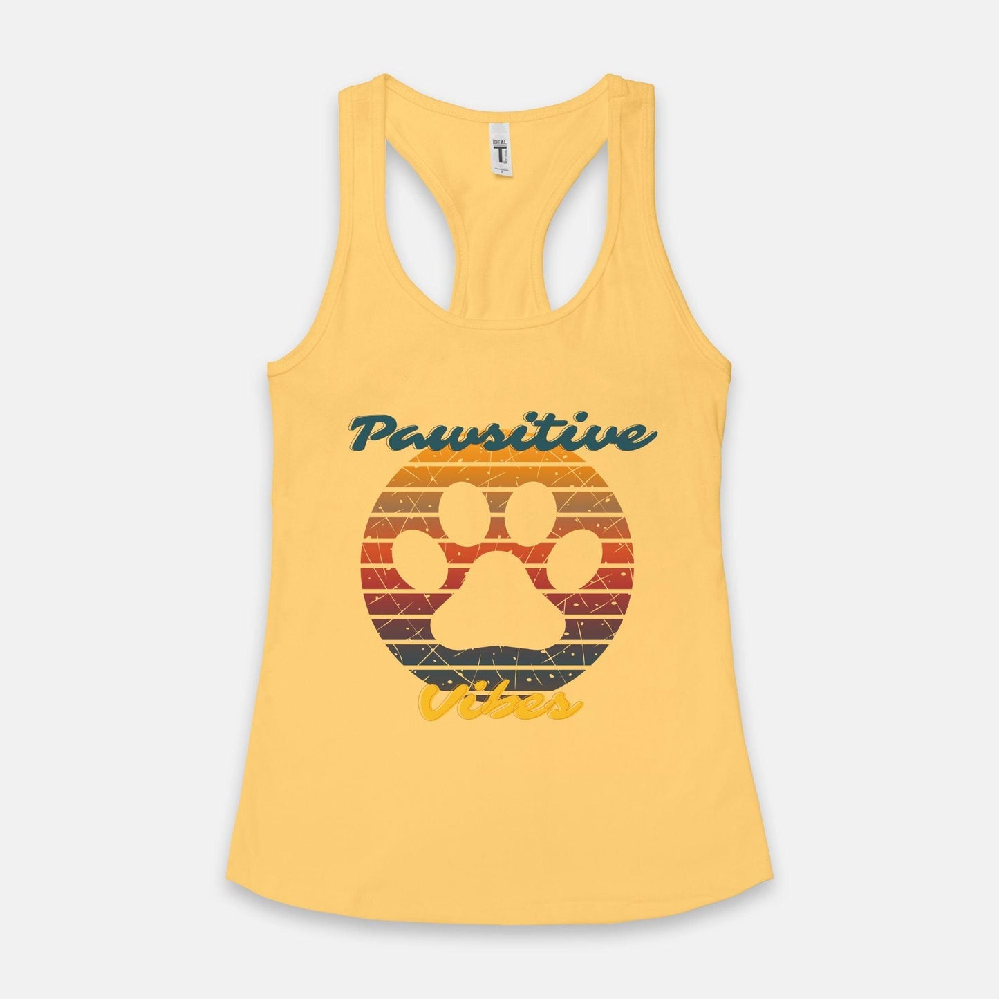 Pawsitive Vibes Women's Racerback Tank - Pet Pride Tees