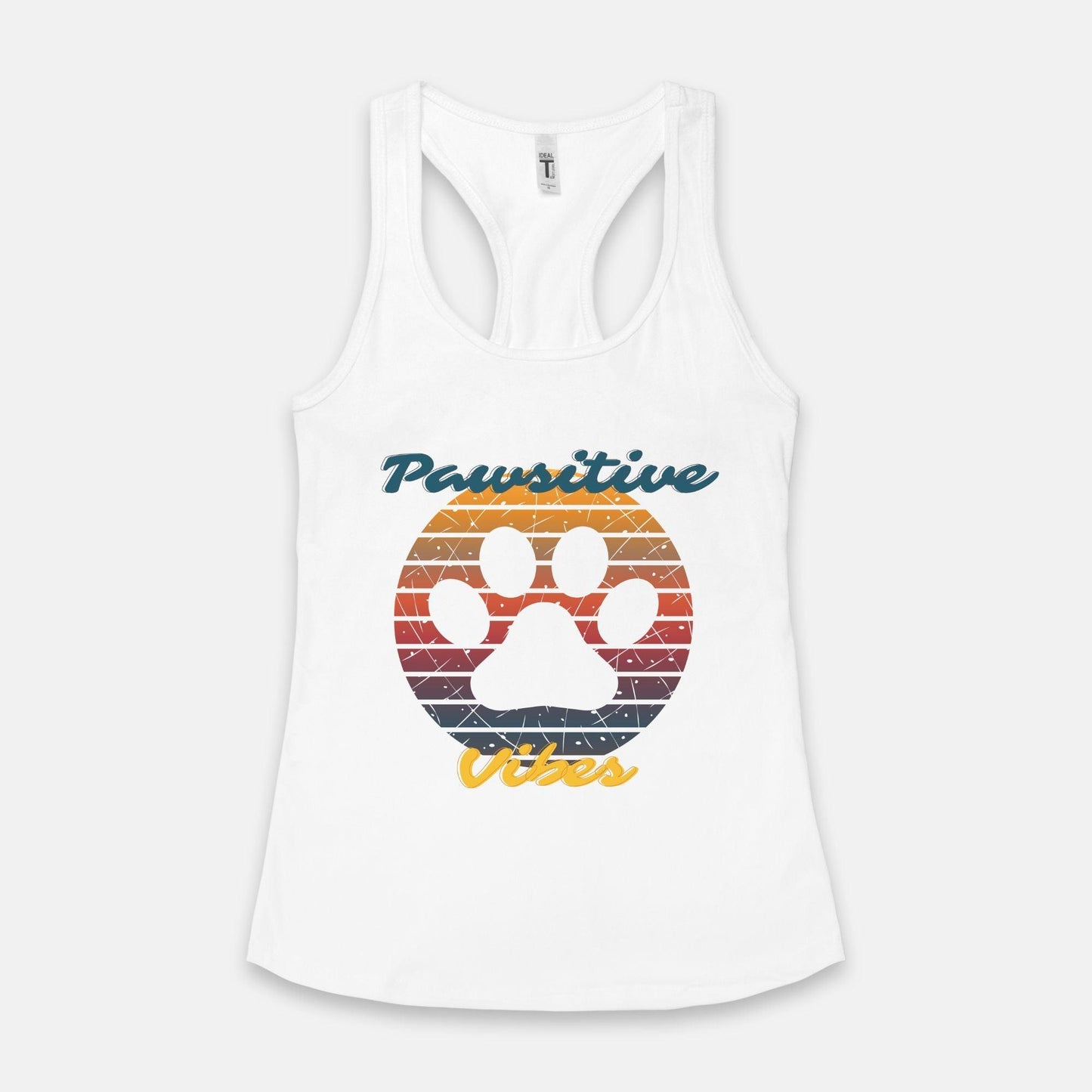 Pawsitive Vibes Women's Racerback Tank - Pet Pride Tees