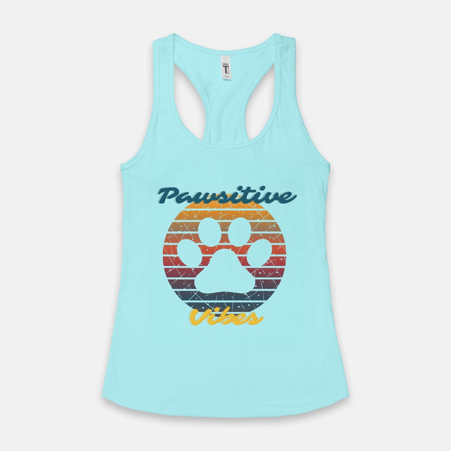 Pawsitive Vibes Women's Racerback Tank - Pet Pride Tees
