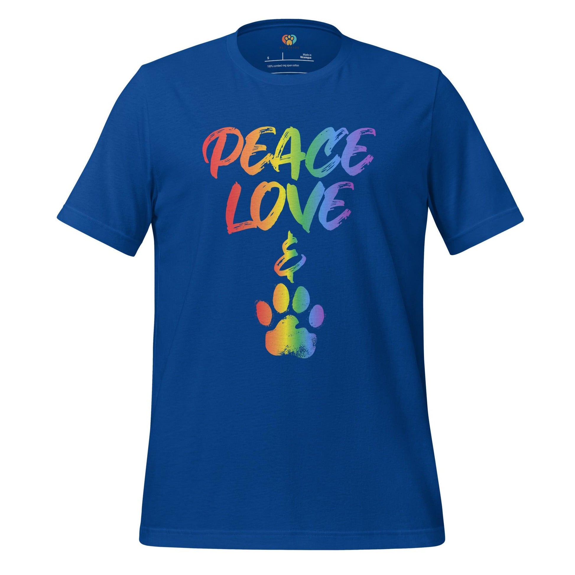 Peace, Love, & Paws Crew Neck Tee - Pet Pride Tees