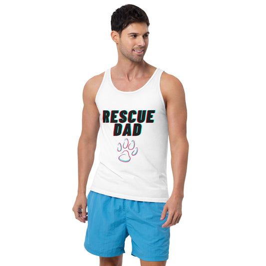Rescue Dad Cotton Tank Top - Pet Pride Tees