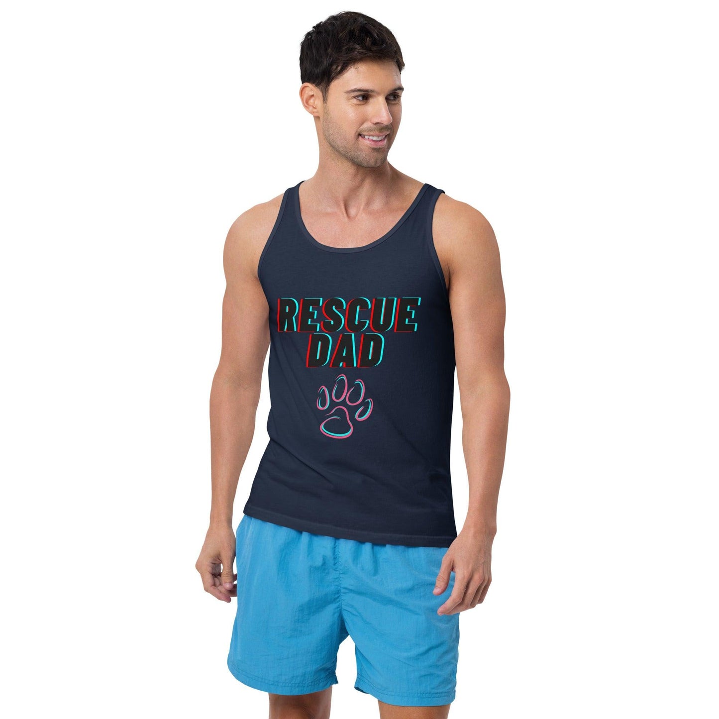 Rescue Dad Cotton Tank Top - Pet Pride Tees