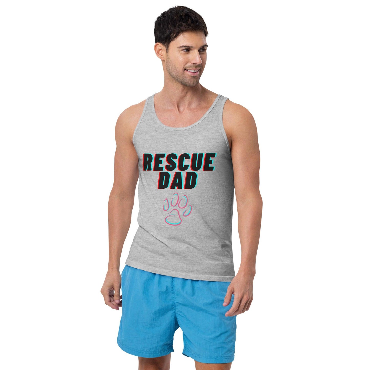 Rescue Dad Cotton Tank Top - Pet Pride Tees