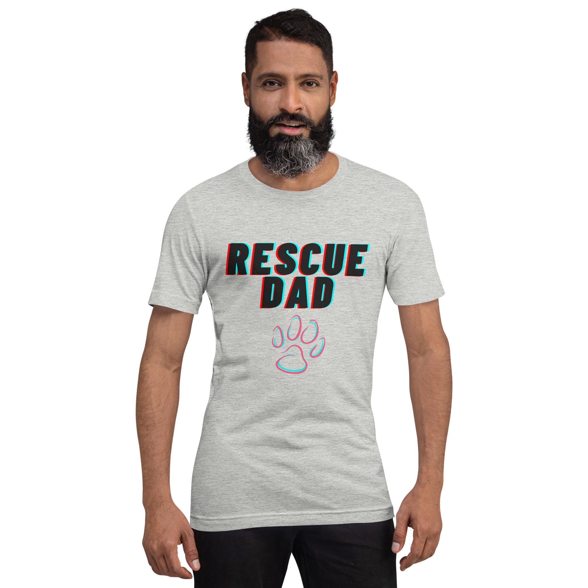 Rescue Dad Crew Neck T-Shirt - Pet Pride Tees