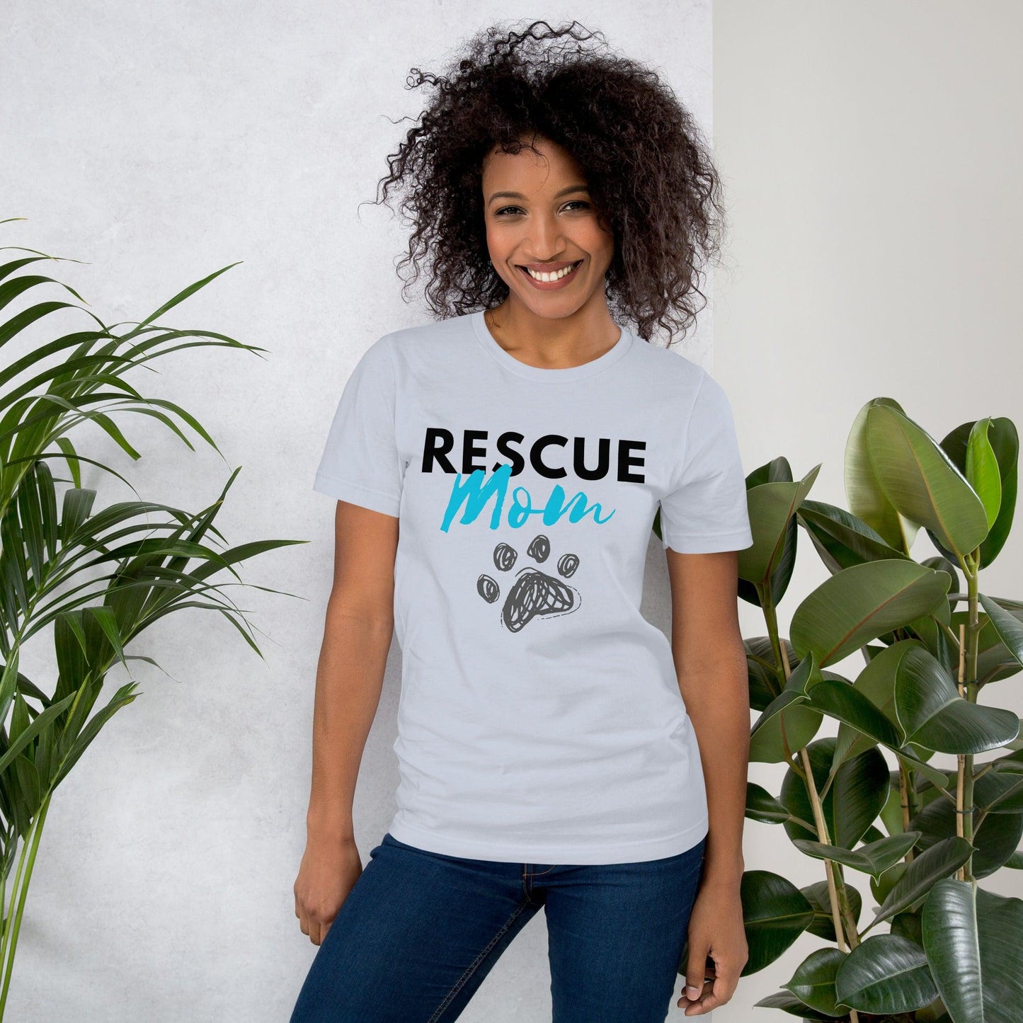 Rescue Mom Crew Neck Tee - Pet Pride Tees