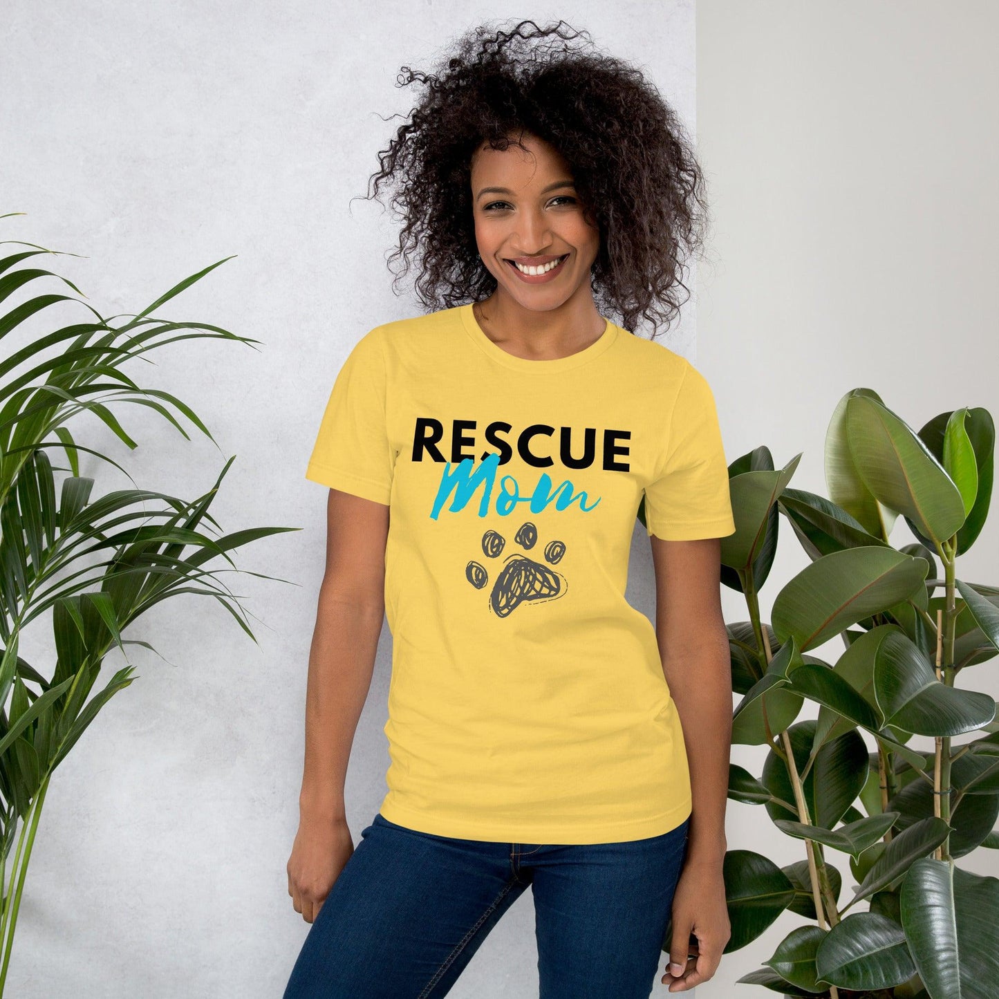 Rescue Mom Crew Neck Tee - Pet Pride Tees