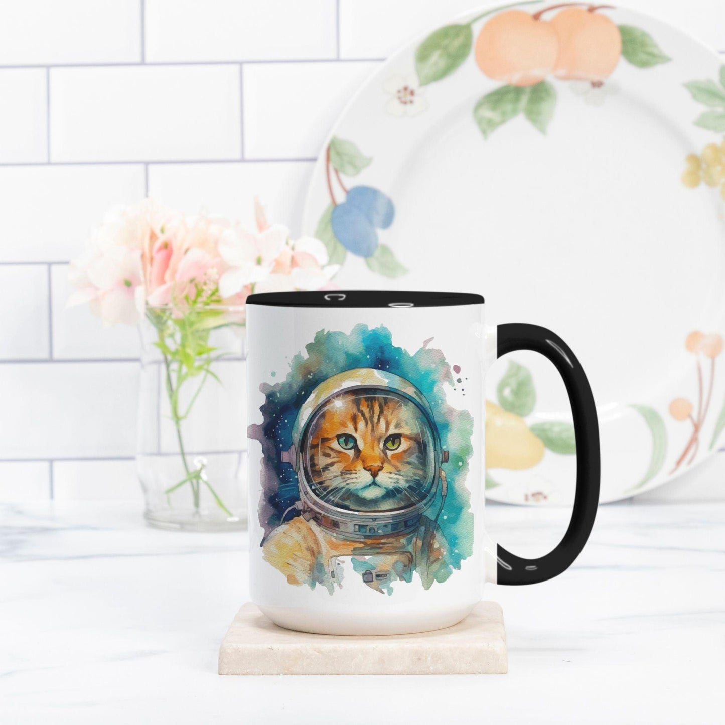 Space Cat 15 oz Deluxe Mug - Pet Pride Tees