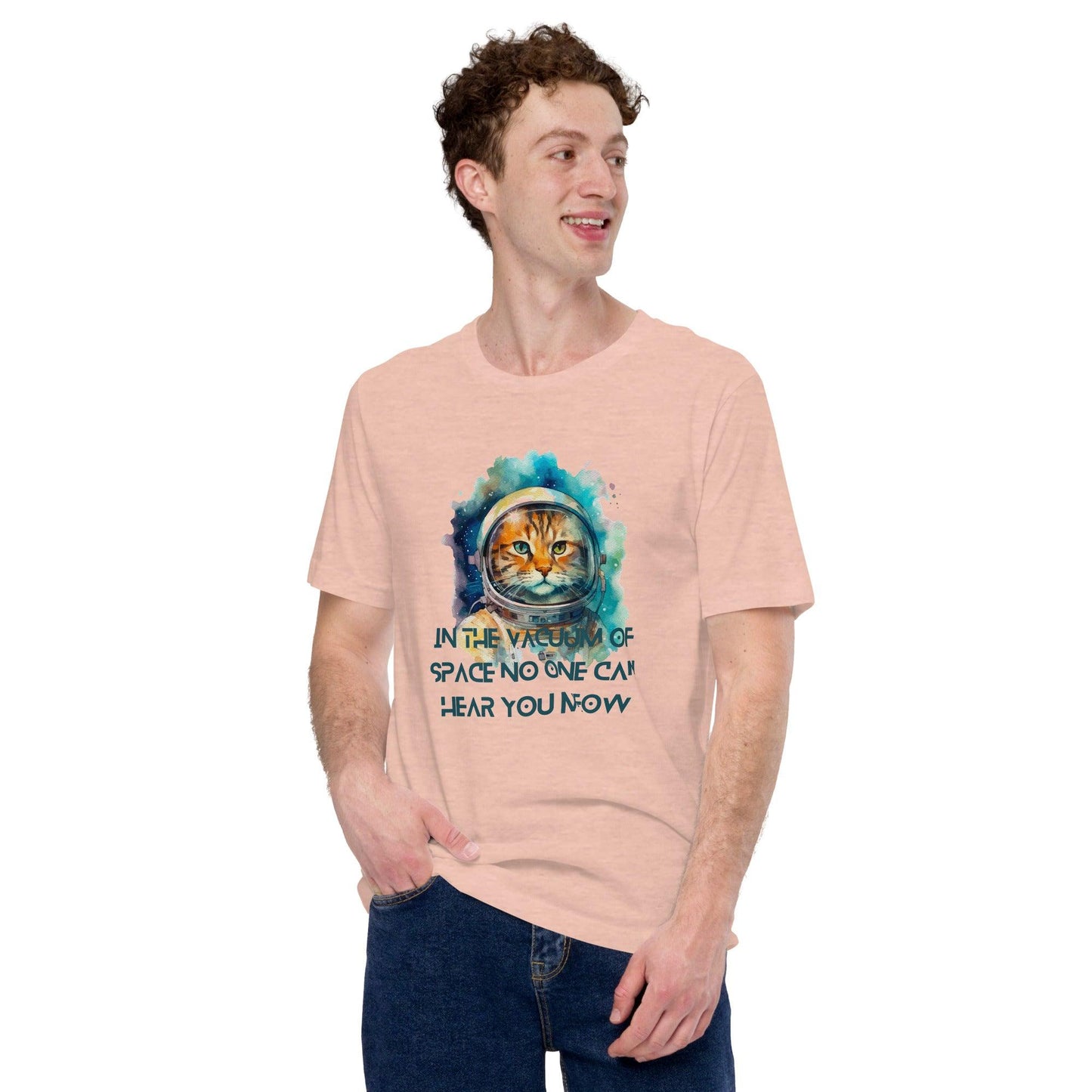 Space Cat Crew Neck Tee - Pet Pride Tees
