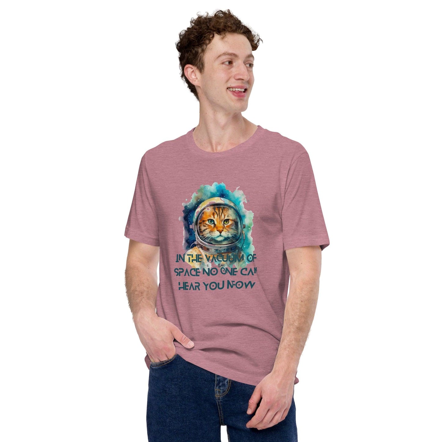 Space Cat Crew Neck Tee - Pet Pride Tees