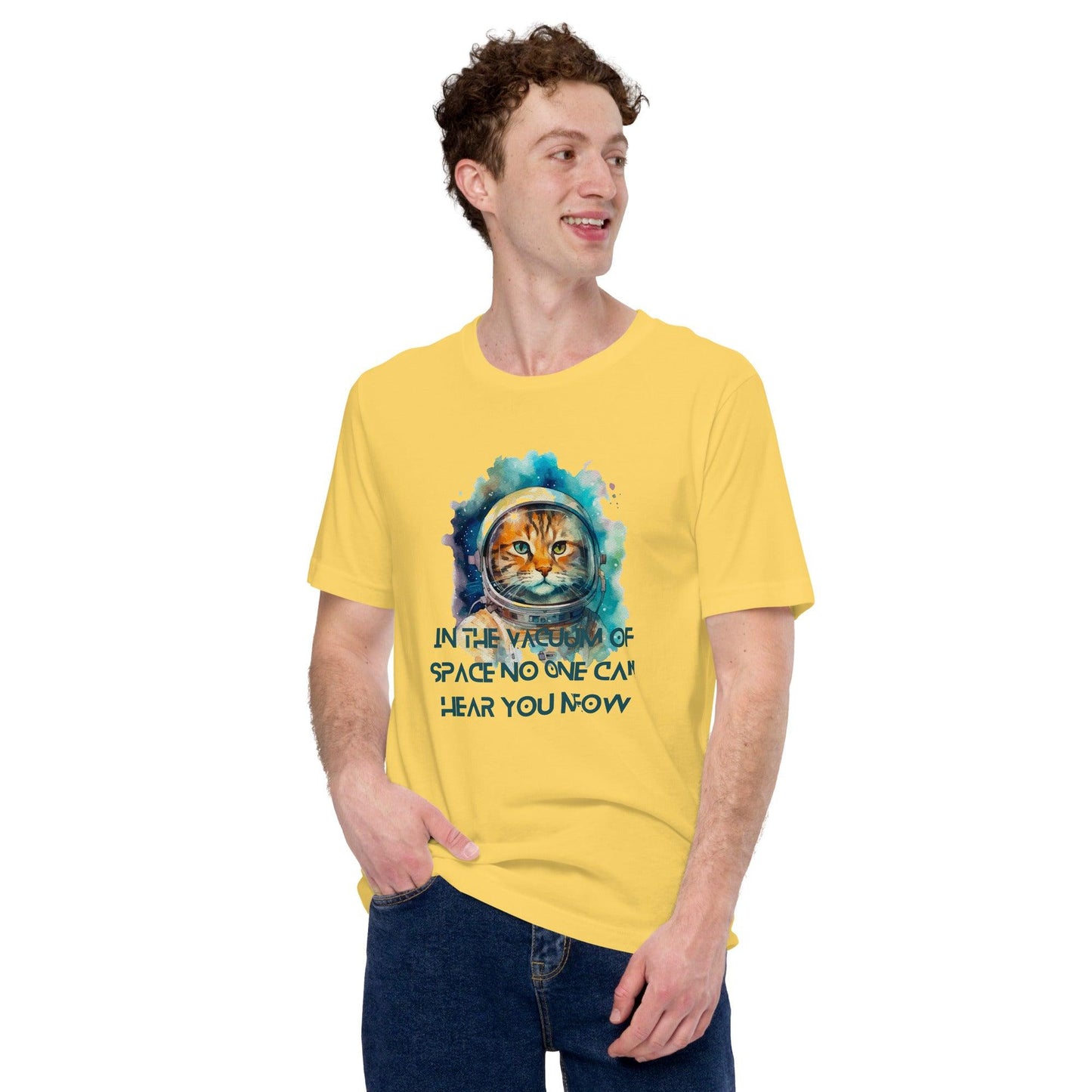 Space Cat Crew Neck Tee - Pet Pride Tees