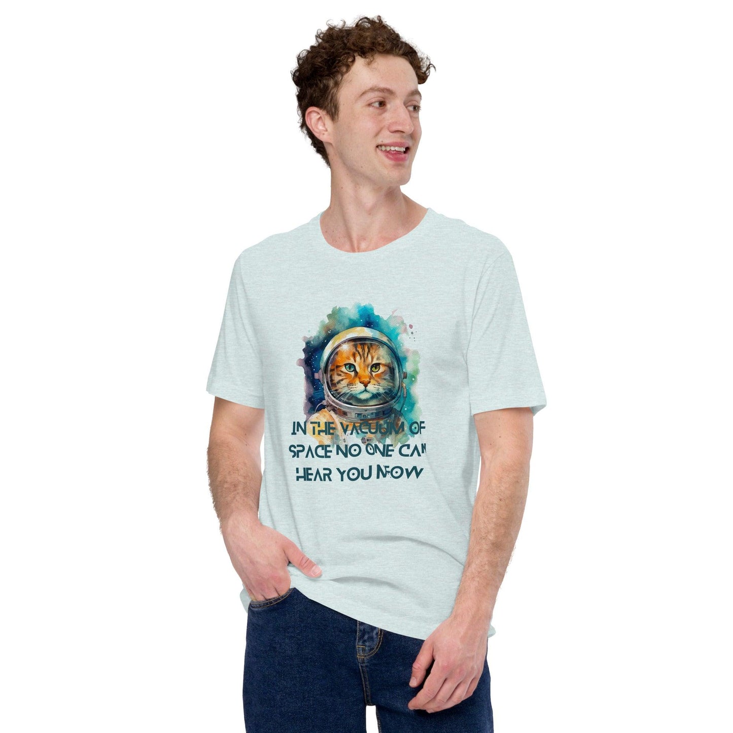 Space Cat Crew Neck Tee - Pet Pride Tees