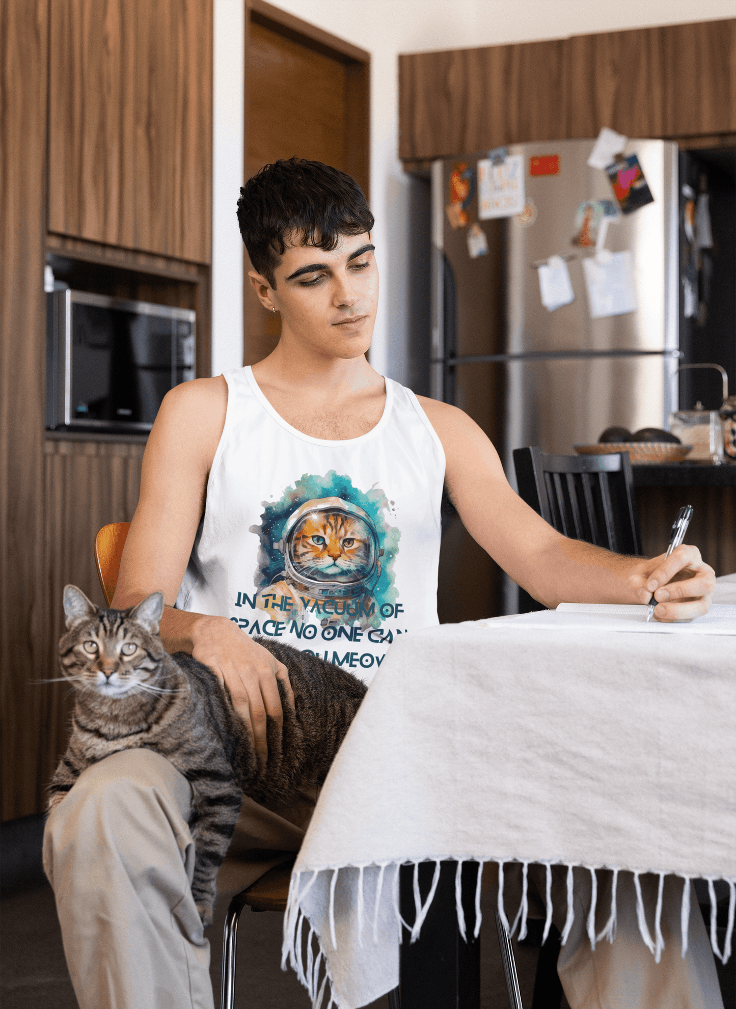 Space Cat Unisex Jersey Tank - Pet Pride Tees