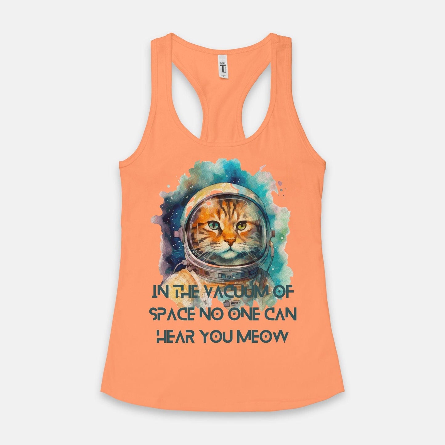 Space Cat Womens Racer Back Tank - Pet Pride Tees