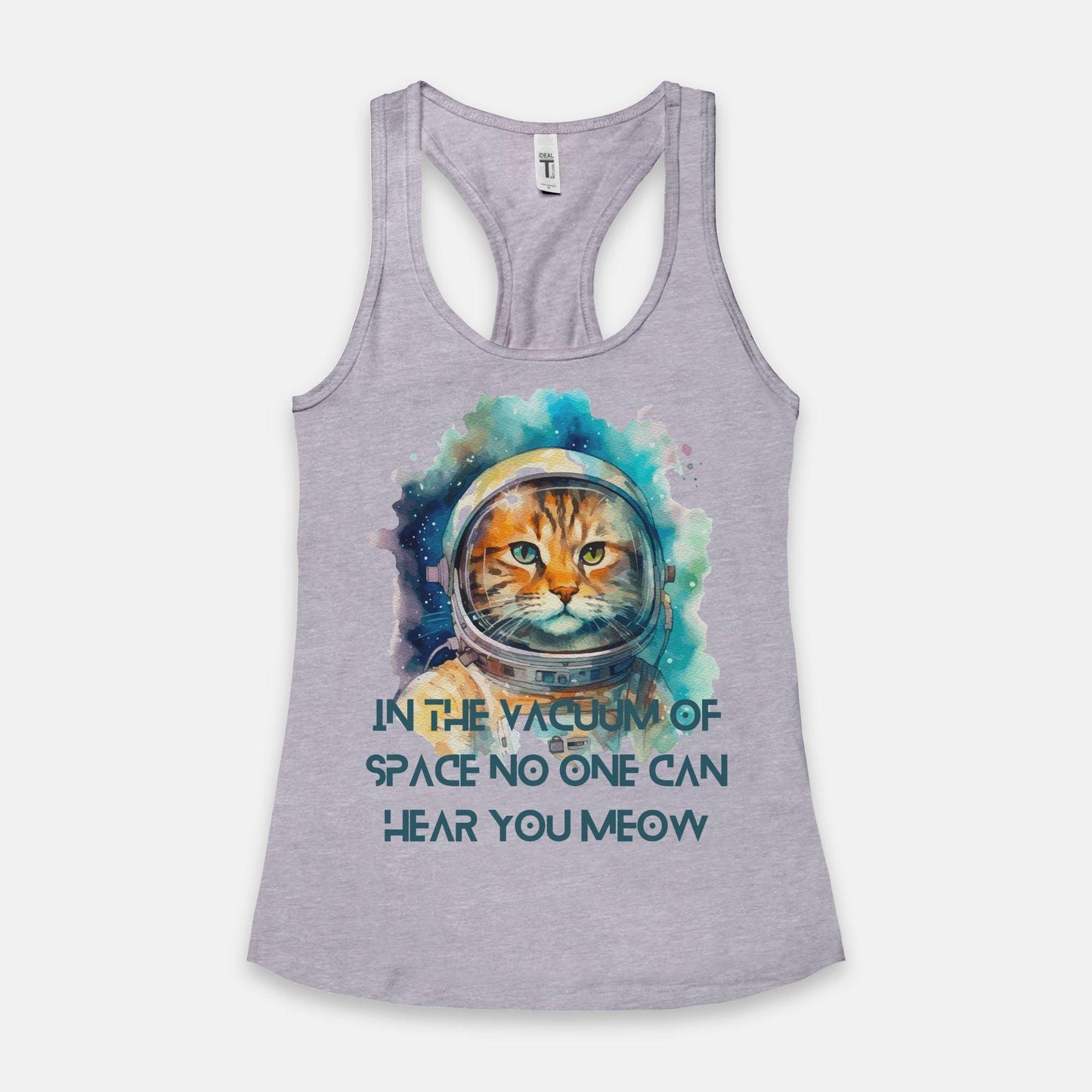 Space Cat Womens Racer Back Tank - Pet Pride Tees