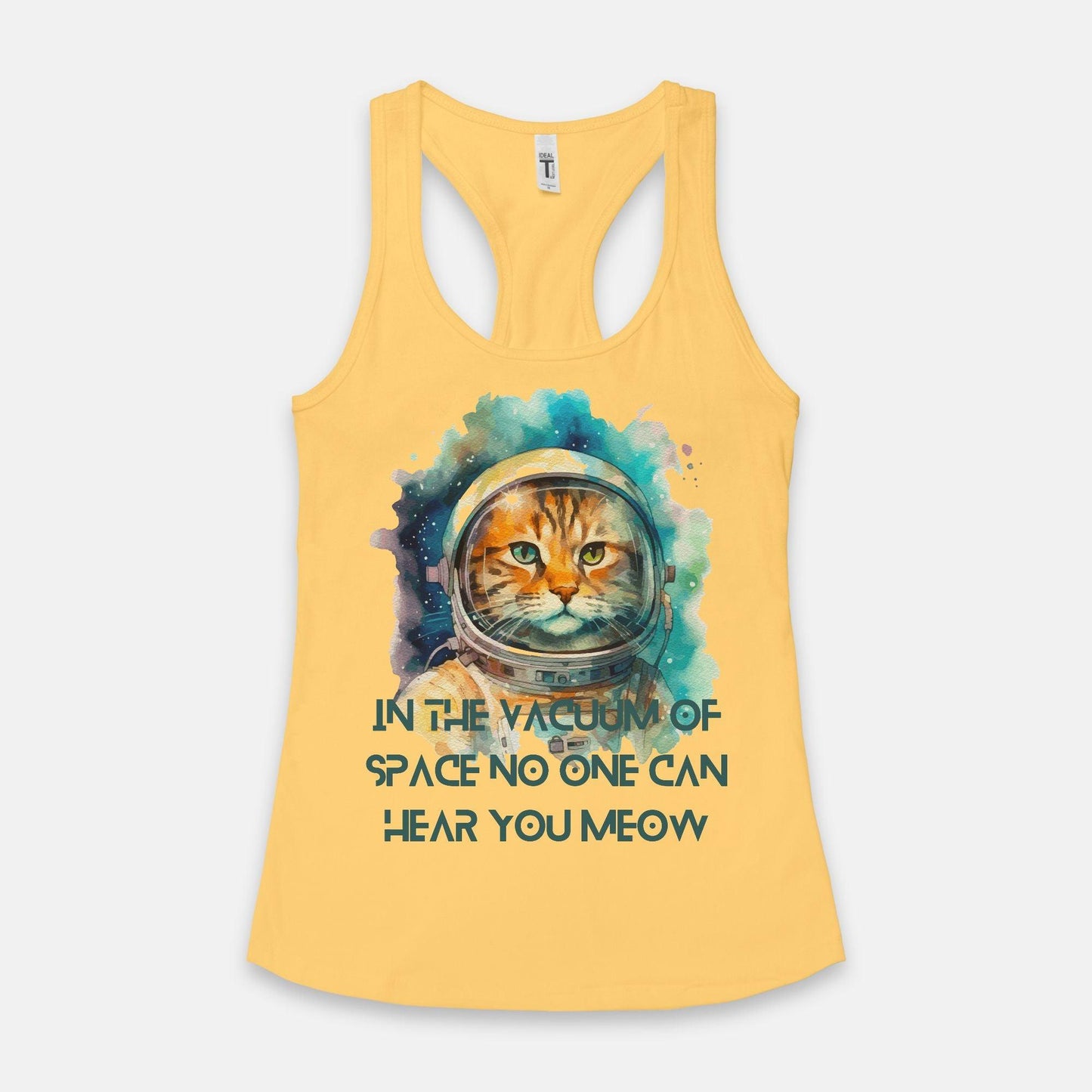 Space Cat Womens Racer Back Tank - Pet Pride Tees