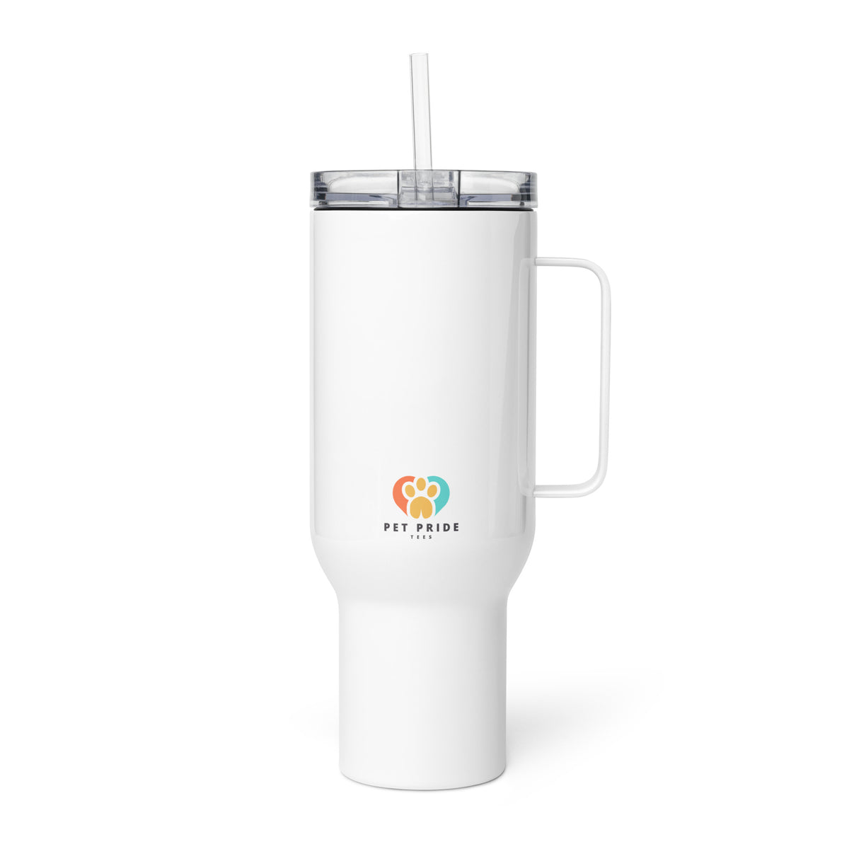 Fur Real Though? Travel Mug w/ Handle - 40oz. - Pet Pride Tees