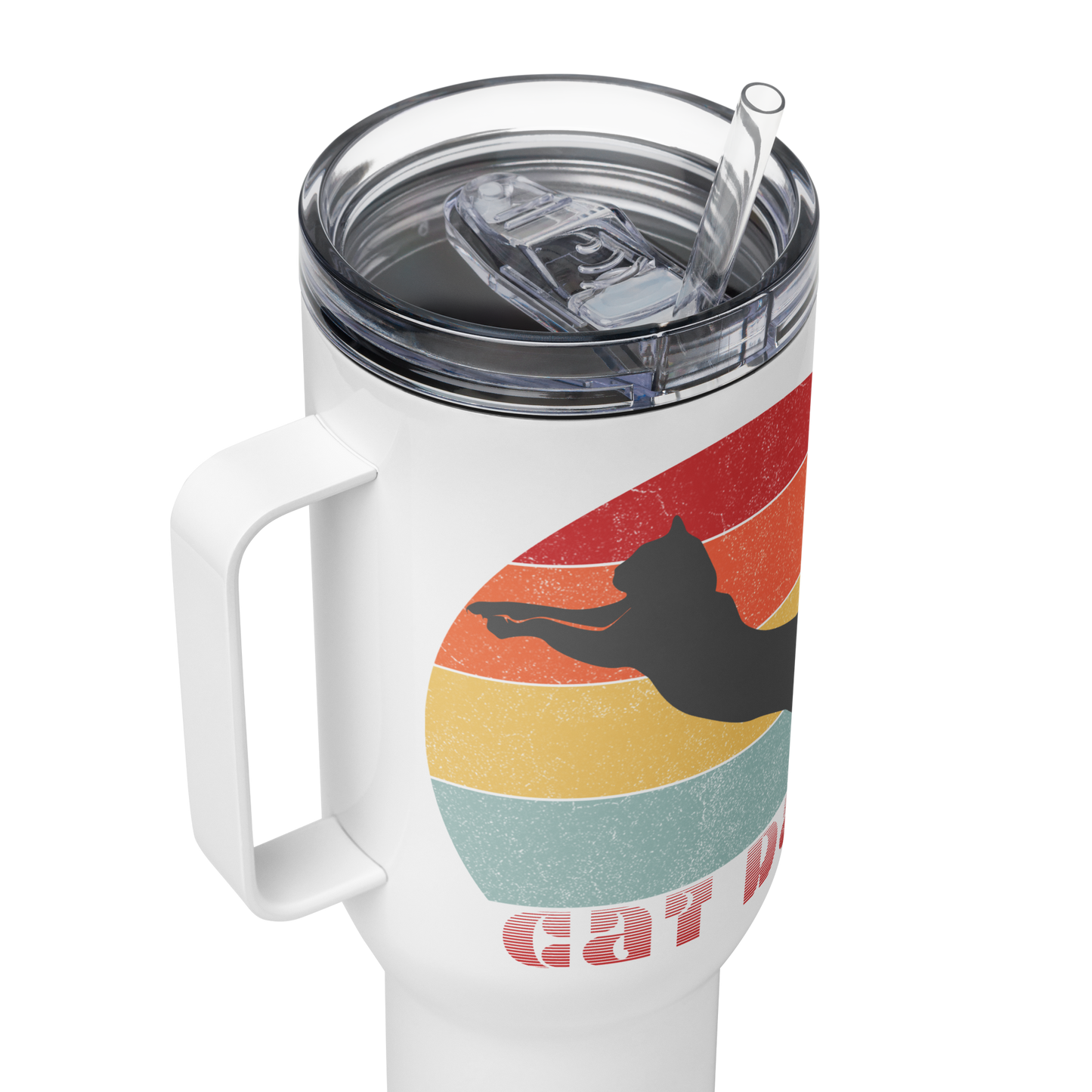 Cat Dad 40oz. Travel Mug w/ Handle - Pet Pride Tees