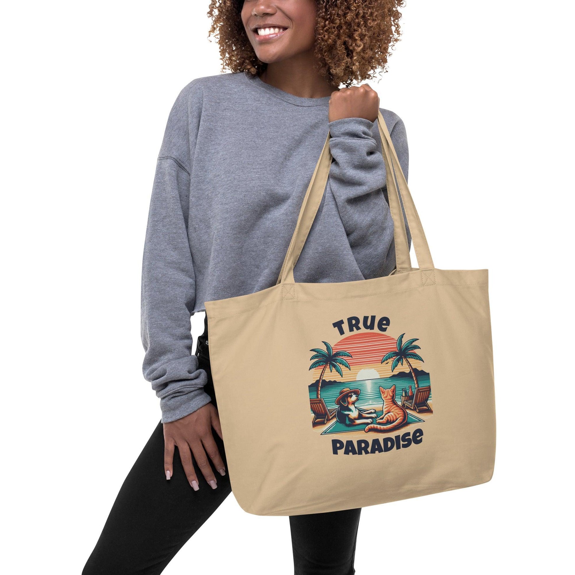 True Paradise Large Eco-Friendly Tote - Pet Pride Tees