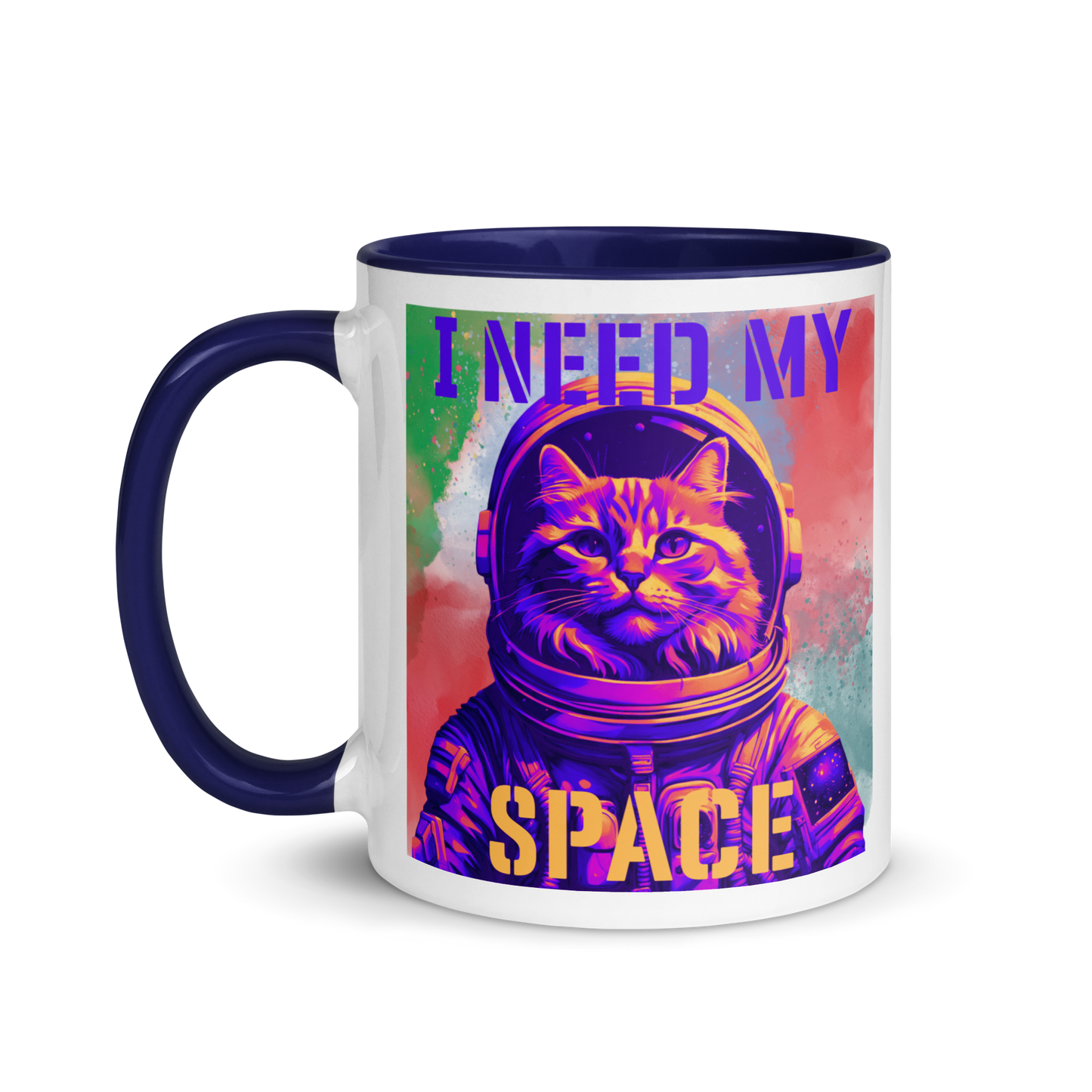 I Need My Space Astronaut Cat Ceramic Mug – 11 oz - Pet Pride Tees