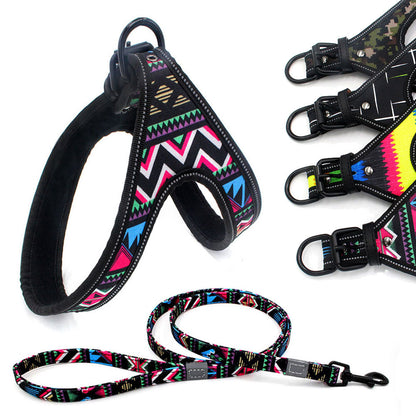 Reflective Step-In Pet Harness With Matching Leash - Pet Pride Tees