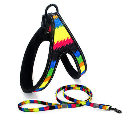 Reflective Step-In Pet Harness With Matching Leash - Pet Pride Tees