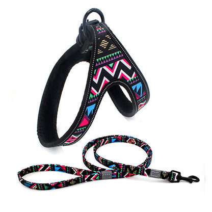 Reflective Step-In Pet Harness With Matching Leash - Pet Pride Tees